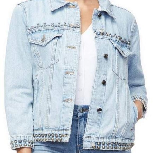 Good American Oversized Boyfriend Jean Jacket -NWT - Picture 2 of 9